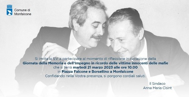 Giornata della Memoria e dell'Impegno in ricordo delle vittime innocenti delle mafie.