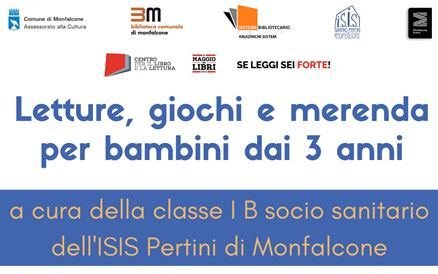 Letture, giochi e merenda per bambini dai 3 anni